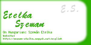etelka szeman business card